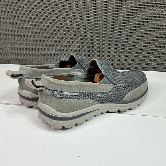 Skechers Relaxed Fit Memory Foam Slip-On Shoes Gray Size 11 Men's Casual - Picture 4 of 9